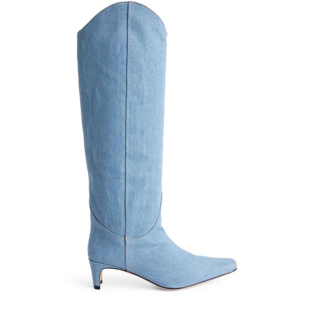 STAUD Wally Western boot, denim